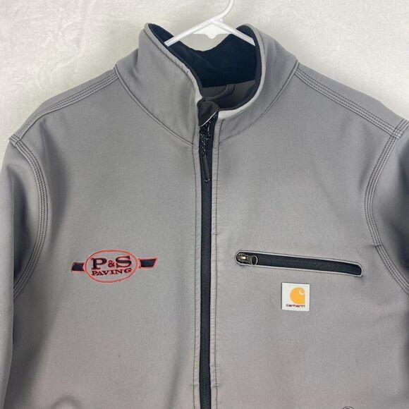 Carhartt Rain Defender Jacket Mens Large Gray Mock Neck Outdoors Full Zip - Picture 4 of 16